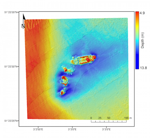 Multi-beam sonar image