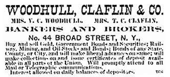 Image result for woodhull claflin & co