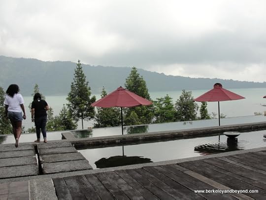 view of Lake Bratan at Puri Candikuning in Bali