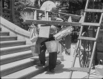 On the steps of the Bradbury Mansion