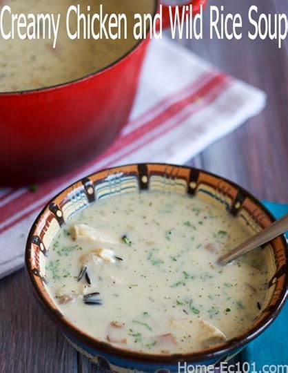 Creamy chicken and wild rice soup