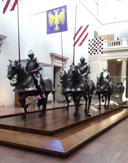 Medieval Knights and horses in armor at the MET