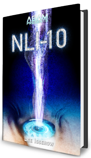 NLI-10 book cover scifi science fiction cyberpunk psychedelic paranoia corporate greed corruption conspiracy novel