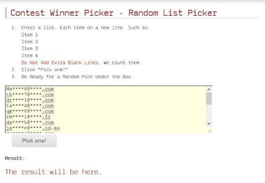 getting ready to draw a winner