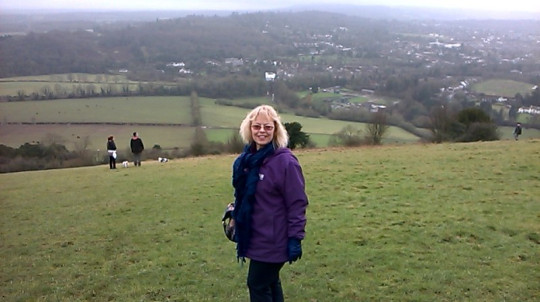 Author Sheila Skillman at Box Hill, Surrey, January 2016