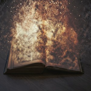 A burning book