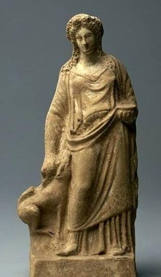 A figure of Demeter with a pig, circa 400 BCE, found near Athens