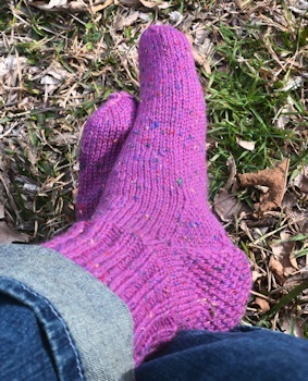 Rose-socks-finished