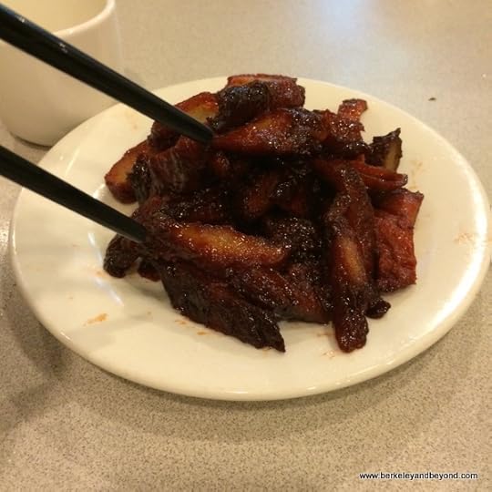 vegetarian barbecue pork at Buddha Bodai One Kosher Vegetarian Restaurant in NYC
