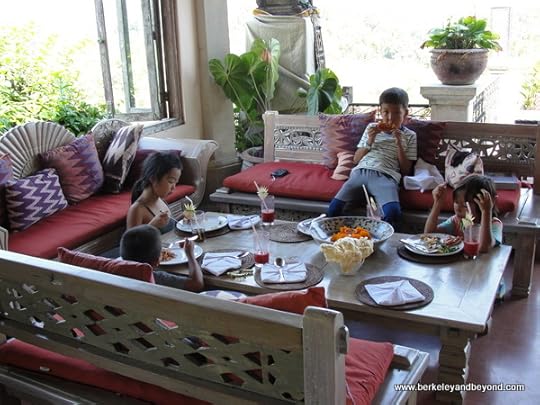 children's area in dining room at Indus restaurant in Ubud, Bali, Indonesia