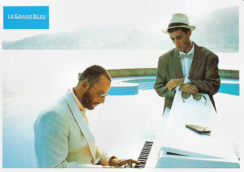 Jean Reno and Sergio Castellitto in Le Grand Bleu (1988)