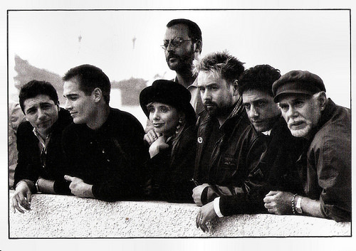 Jean Reno with director and cast Le Grand Bleu in Cannes