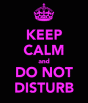 Do not disturb