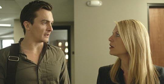 Quinn (Rupert Friend) and Carrie (Claire Danes). Homeland TV show