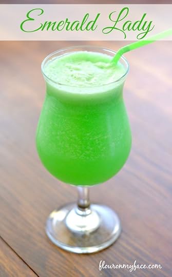 Emerald Lady a Midori cocktail recipe via flouronmyface.com
