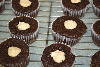 peanut butter cheesecake filled cupcakes