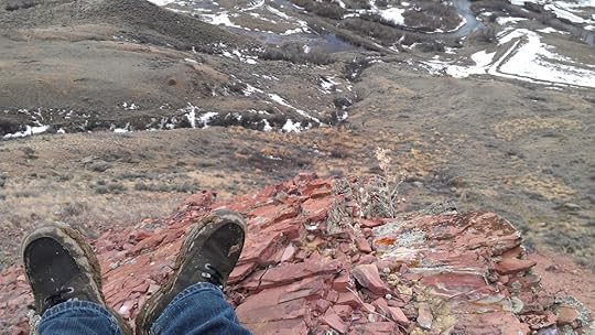 My feet, having gone over the hill