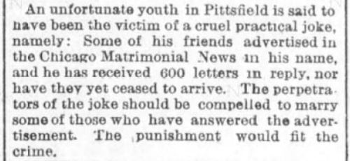 Boston Post, Boston Massachusetts, 16 Feb 1891