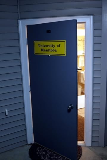 Door to my room at JLab's Residence Facility.
