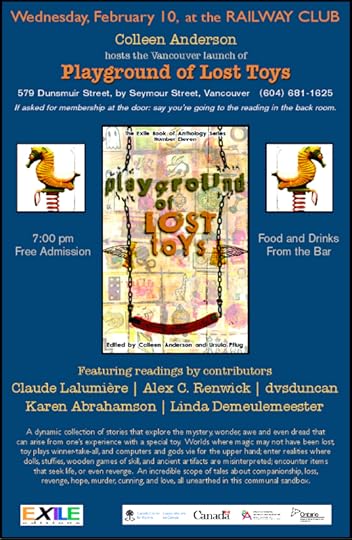 speculative fiction, anthology, Exile Editions, Canadian launches, Vancouver readigns