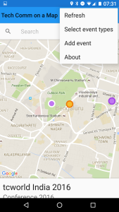 Tech Comm on a Map - Android app