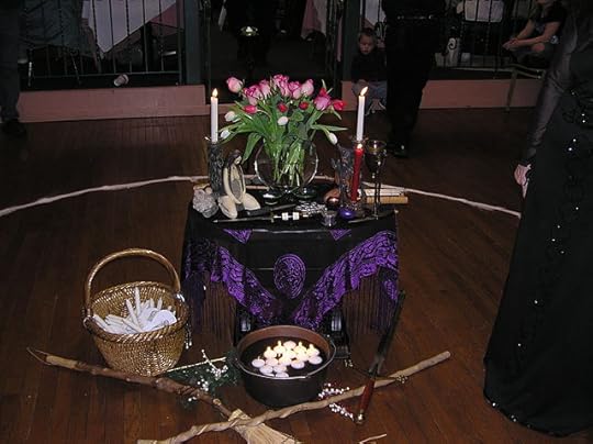 The Imbolc Ritual Altar by Rebecca Radcliff (in the Commons via Flickr)