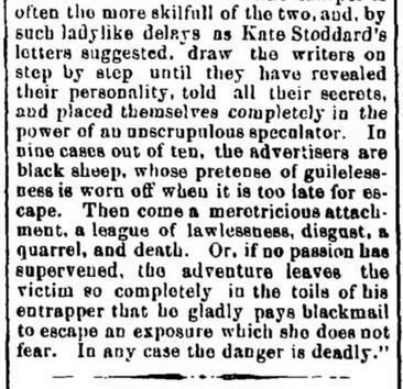 Article reported in The Herald and Torchlight, Hagerstown, Maryland. 6 August, 1873. Part 2 of 2.