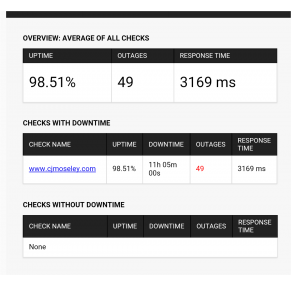 terrible downtime report