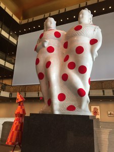 Polka dotted figures in the NYCB Promenade