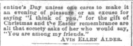 The Indianapolis News. Indianapolis IN. 10 February 1894. The Valentines for '94.