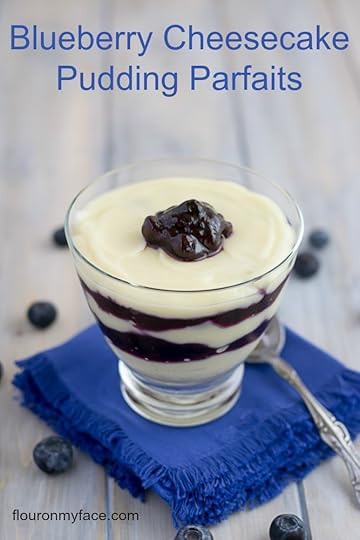 Blueberry Cheesecake Pudding Parfaits that are dairy free and gluten free via flouronmyface.com