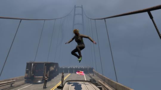 My Dragon alt plays with her hoverboard in The Secret World