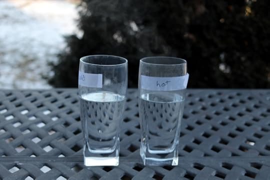 Starting condition for a science experiment.
