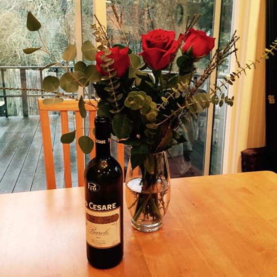 2008 Pio Cesare and red roses