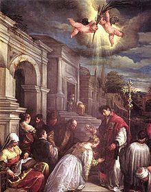 St Valentine baptising St Lucilla (Wiki)