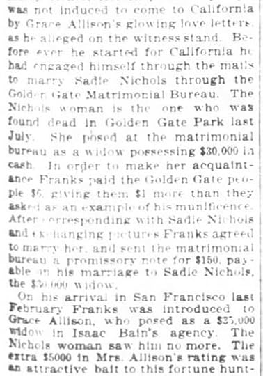 San Francisco Chronicle. 29 January, 1899. Part 5 of 10.