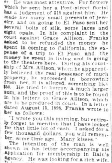 San Francisco Chronicle. 29 January, 1899. Part 6 of 10.
