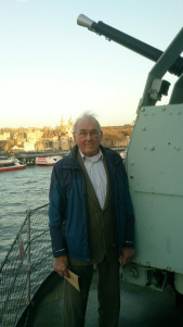 My dad on board the HMS Belfast