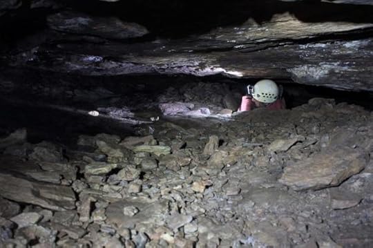 French mining archaeologists have to crawl through cramped tunnels to excavate the site. Some ceilings are no higher than 30 centimeters (12 inches).
