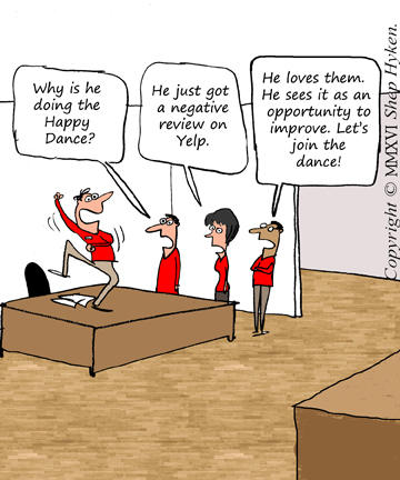 Negative Review Happy Dance