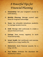 8 Powerful Tips for Financial Planning
