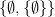 \{\emptyset,\{\emptyset\}\}