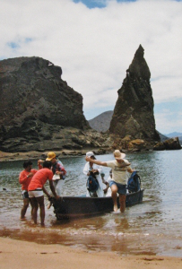 Oddly enough, I visited the Galapagos Islands the year Vonnegut first published his book. Every tourist to Galapagos takes a picture of this rock. Here's mine.