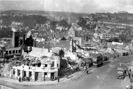 Swansea, Wales after the Blitz (via South Wales Evening Post)