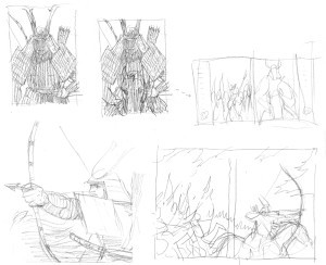 Samurai sketches 1b