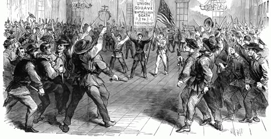 Recruiting for a Zouave regiment, NYC in 1861. While considered elite units, the zouaves could also be quite rowdy when not in combat.