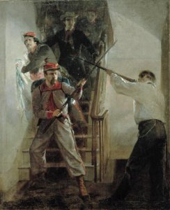 The murder of Colonel Ellsworth. His ghost was sighted in the Marshall House on repeated occasions over the years.