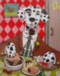 Dapper Dog Dining by Sue Clancy