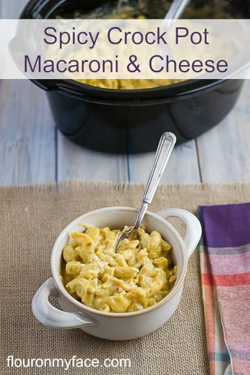 Spicy Crock Pot Macaroni and Cheese recipe via flouronmyface.com