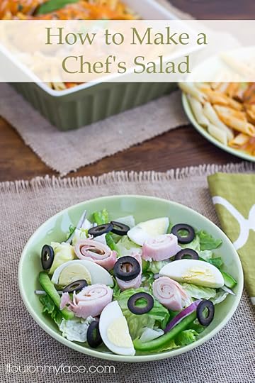 Ever wondered how to Make a Chef's Salad? After paying out the nose for a very large Chef's Salad at a local restaurant I decided I was going to save the money and make my own Chef's Salad at home. Chef's Salad recipe via flouronmyface.com